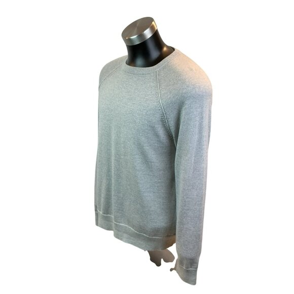 Banana Republic Italian Merino Baruffa Wool Crewneck Sweater Mens Medium Gray - Picture 5 of 8